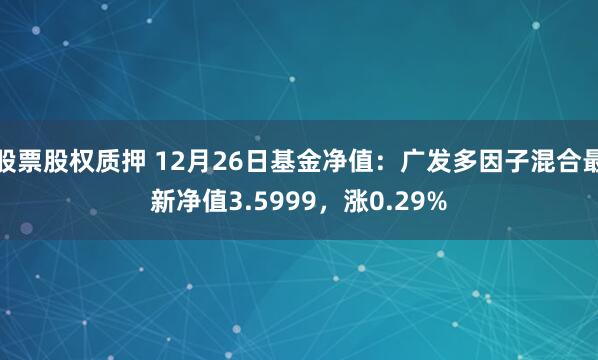 股票股权质押 12月26日基金净值：广发多因子混合最新净值3.5999，涨0.29%