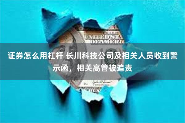 证券怎么用杠杆 长川科技公司及相关人员收到警示函，相关高管被追责